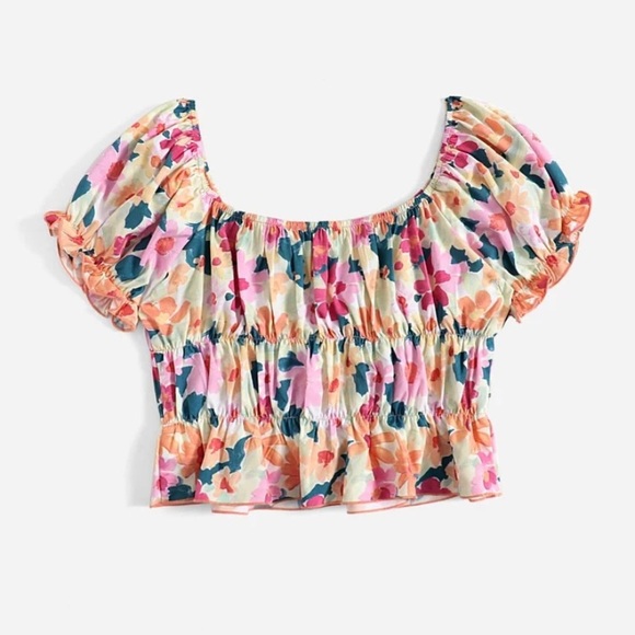 ☼ Floral Crop Top - Picture 3 of 3